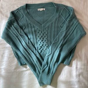 Aeropostale cropped cable knit v-neck sweater
